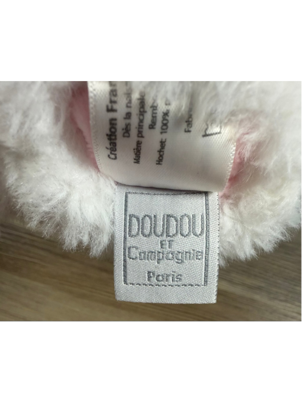 Baby Doudou et Compagnie Lamb Slippers White Pink - Picture 3 of 8